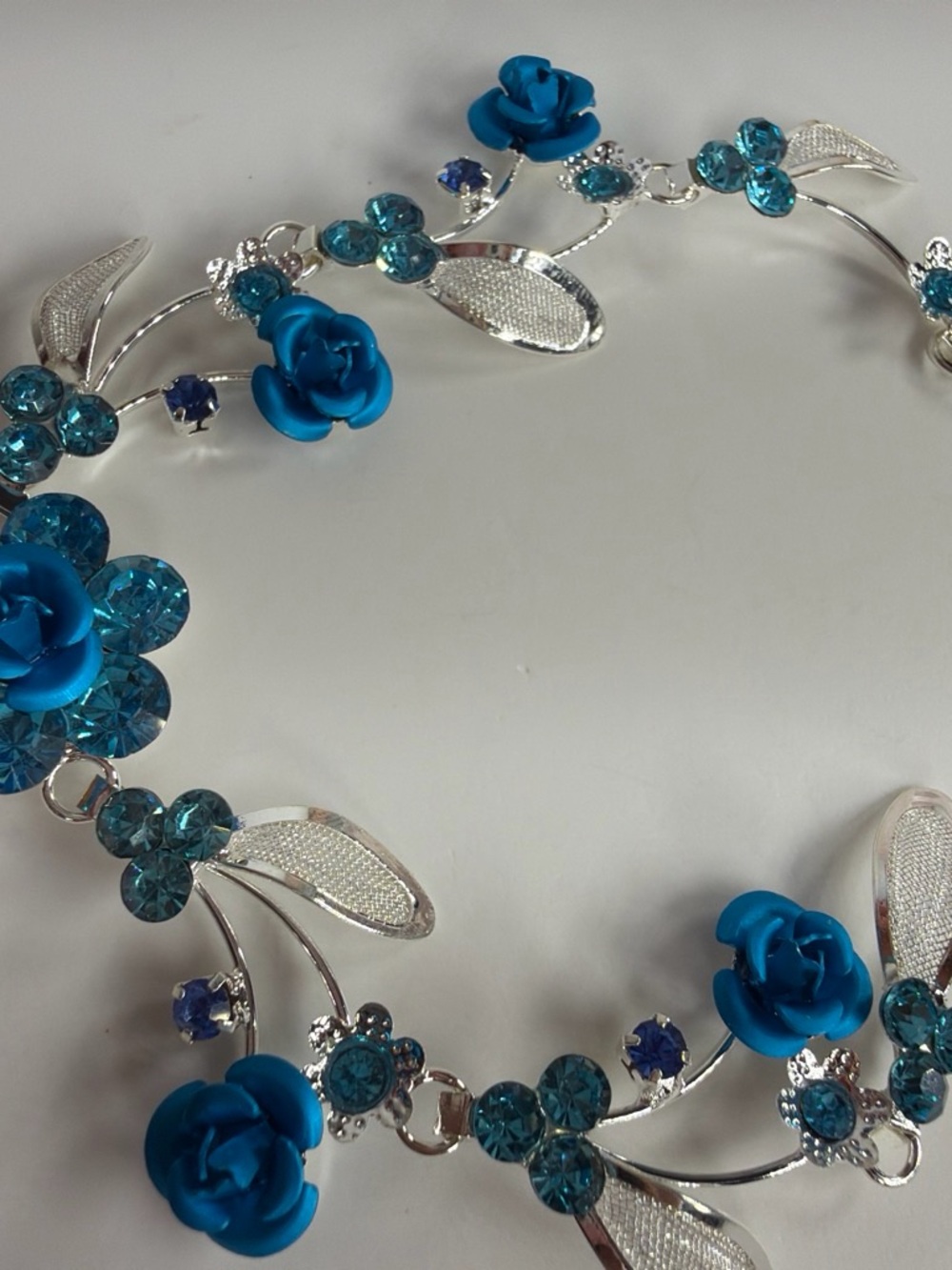 Blue Floral Crystal bracelet - Women Accessories